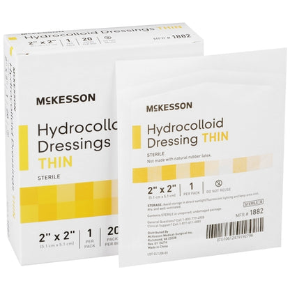 McKesson Thin Hydrocolloid Dressing Film Backing 2 X 2 Inch