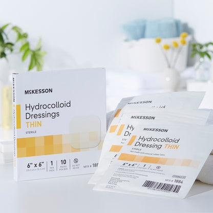 McKesson Thin Hydrocolloid Dressing Film 6 X 6 Inch