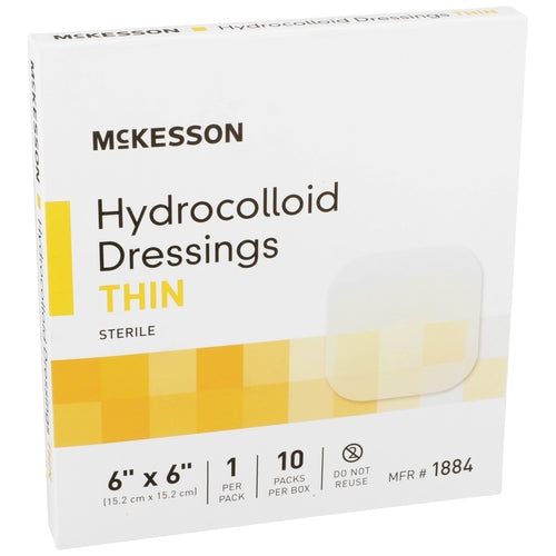 McKesson Thin Hydrocolloid Dressing Film 6 X 6 Inch