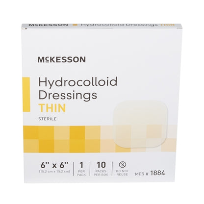 McKesson Thin Hydrocolloid Dressing Film 6 X 6 Inch