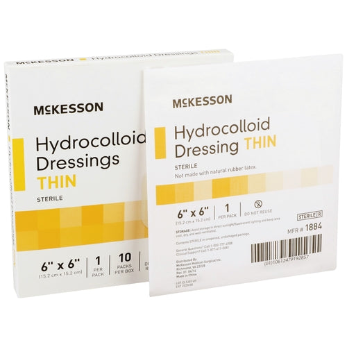 McKesson Thin Hydrocolloid Dressing Film 6 X 6 Inch