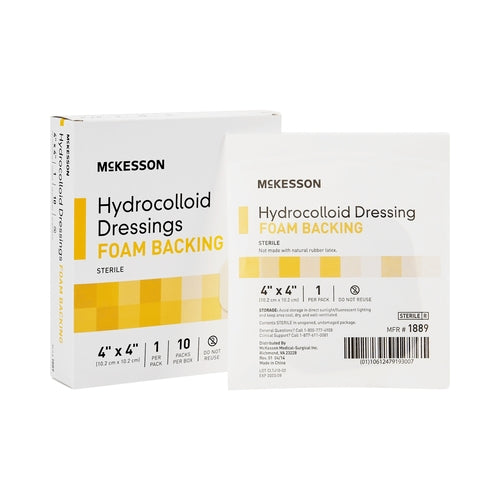 McKesson Hydrocolloid Dressing Foam Backing 4 X 4 Inch