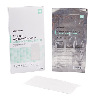McKesson Silver Alginate Dressing 4 X 8 Inch