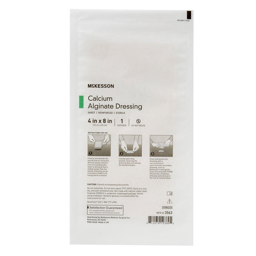 McKesson Alginate Dressing 4 X 8 Inch Rectangle