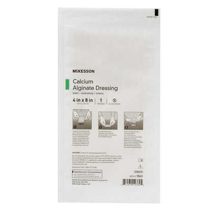 McKesson Alginate Dressing 4 X 8 Inch Rectangle