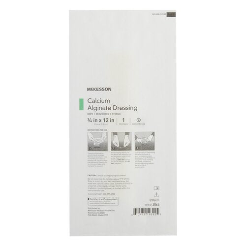 McKesson Alginate Dressing 3/4 X 12 Inch Rope