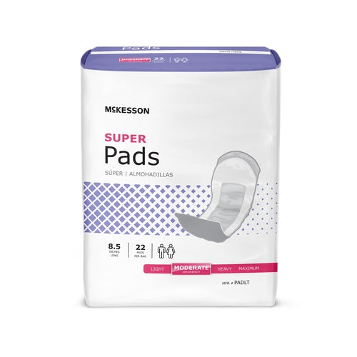 McKesson Bladder Control Pad Super 10 Inch One Size Fits Most