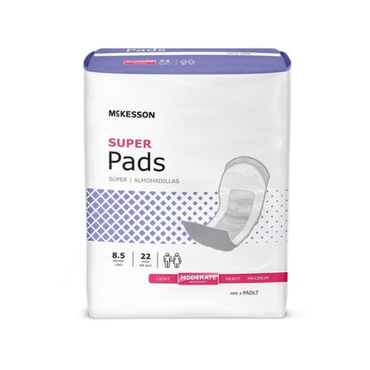 McKesson Bladder Control Pad Super 10 Inch One Size Fits Most