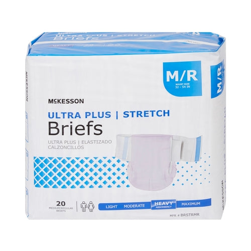 McKesson Incontinence Brief Ultra Plus Stretch Adult Medium Unisex