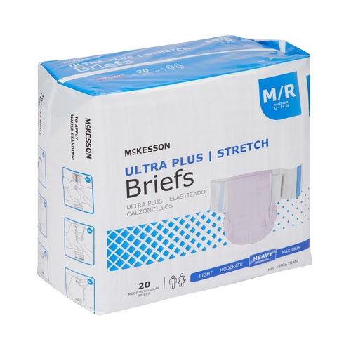 McKesson Incontinence Brief Ultra Plus Stretch Adult Medium Unisex