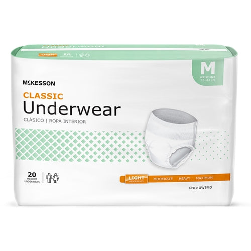 McKesson Absorbent Underwear Pull On Adult Medium Unisex