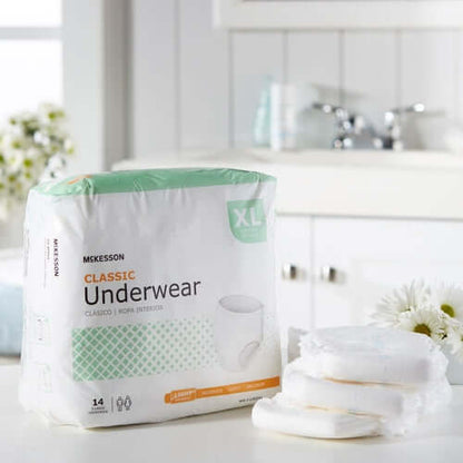 McKesson Absorbent Underwear Classic Pull On Adult X-Large Unisex