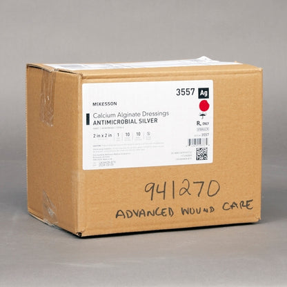McKesson Silver Alginate Dressing 2 X 2 Inch Square Sterile