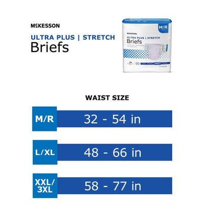 McKesson Incontinence Brief Stretch Adult 2X-Large / 3X-Large Unisex