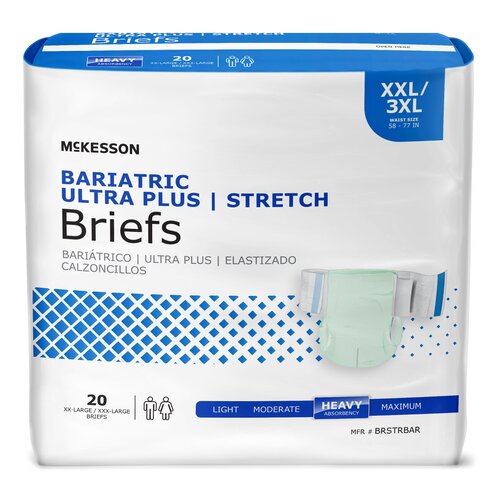 McKesson Incontinence Brief Stretch Adult 2X-Large / 3X-Large Unisex