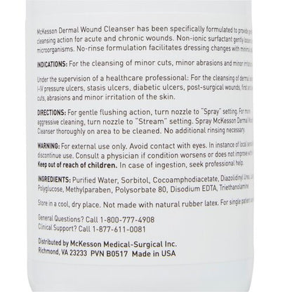 McKesson Wound Cleanser 4 oz. Squeeze Bottle NonSterile