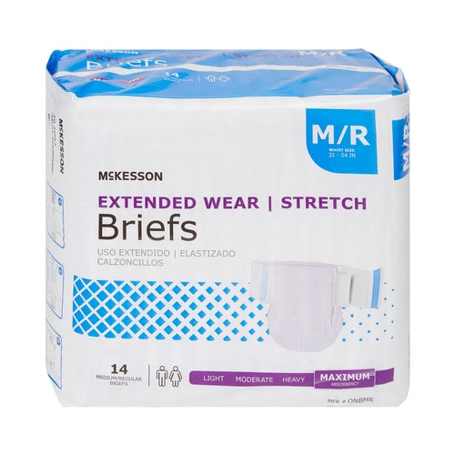 McKesson Incontinence Brief Extended Adult Medium Unisex