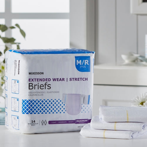 McKesson Incontinence Brief Extended Adult Medium Unisex