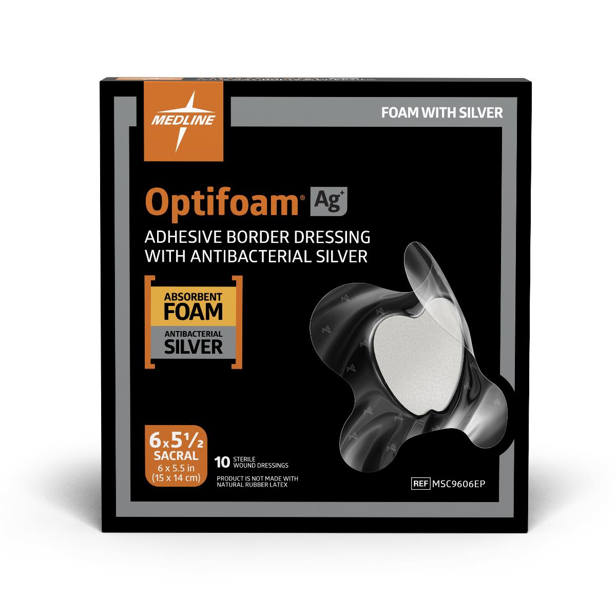 optifoam silver dressing Silver Foam Dressing Optifoam Gentle AG+ Post-Op 4 X 6 Inch Rectangle