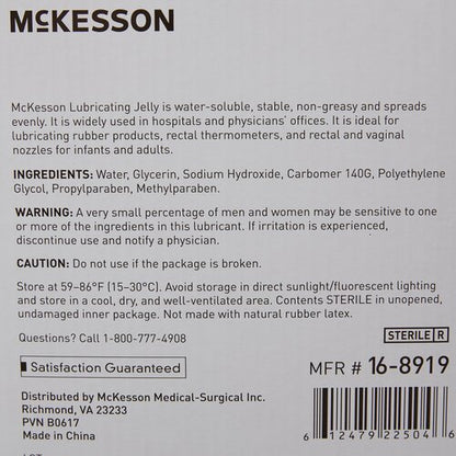 McKesson Sterile Lubricating Jelly