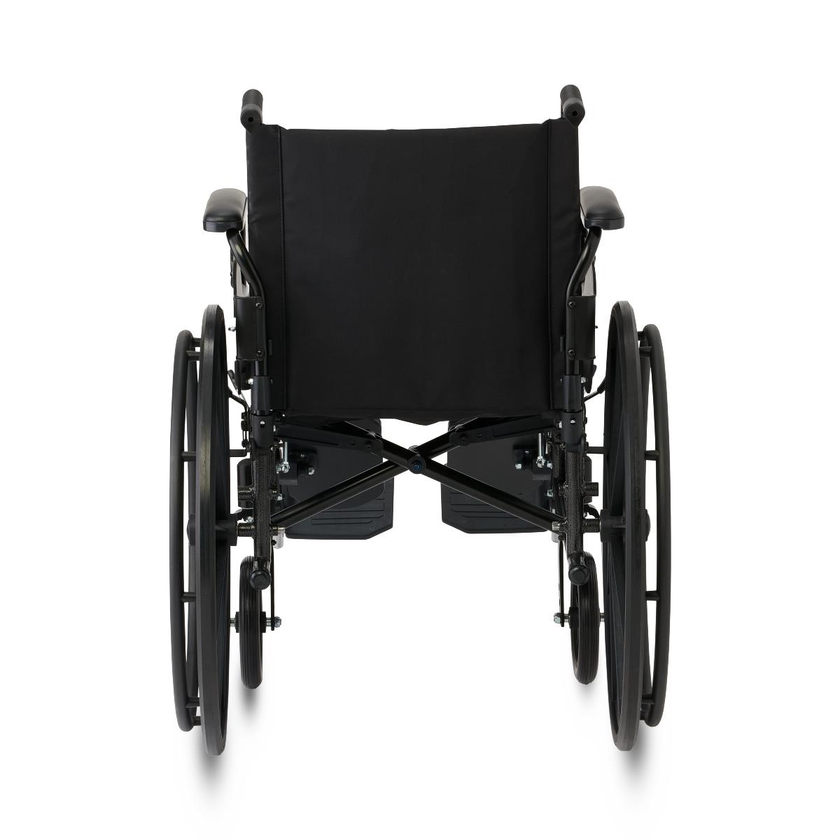 K4 Basic Wheelchair w/ Swing Back Desk Length Arms and Elevating Legrests (18in black)