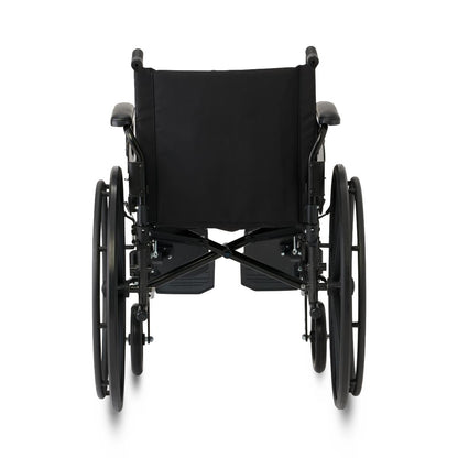 K4 Basic Wheelchair w/ Swing Back Desk Length Arms and Elevating Legrests (18in black)