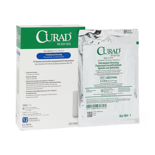 CURAD Sterile Nonadherent Petrolatum Gauze Dressing