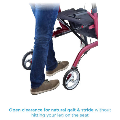 Nova Medical Phoenix Rise UP Rollator - Upright Walker with Padded Forearm Support