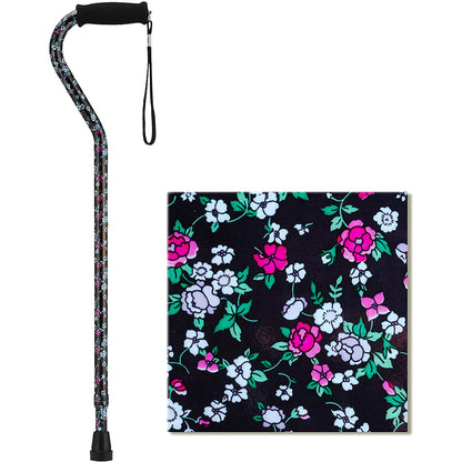 Nova Offset Cane with Strap- Various Colors