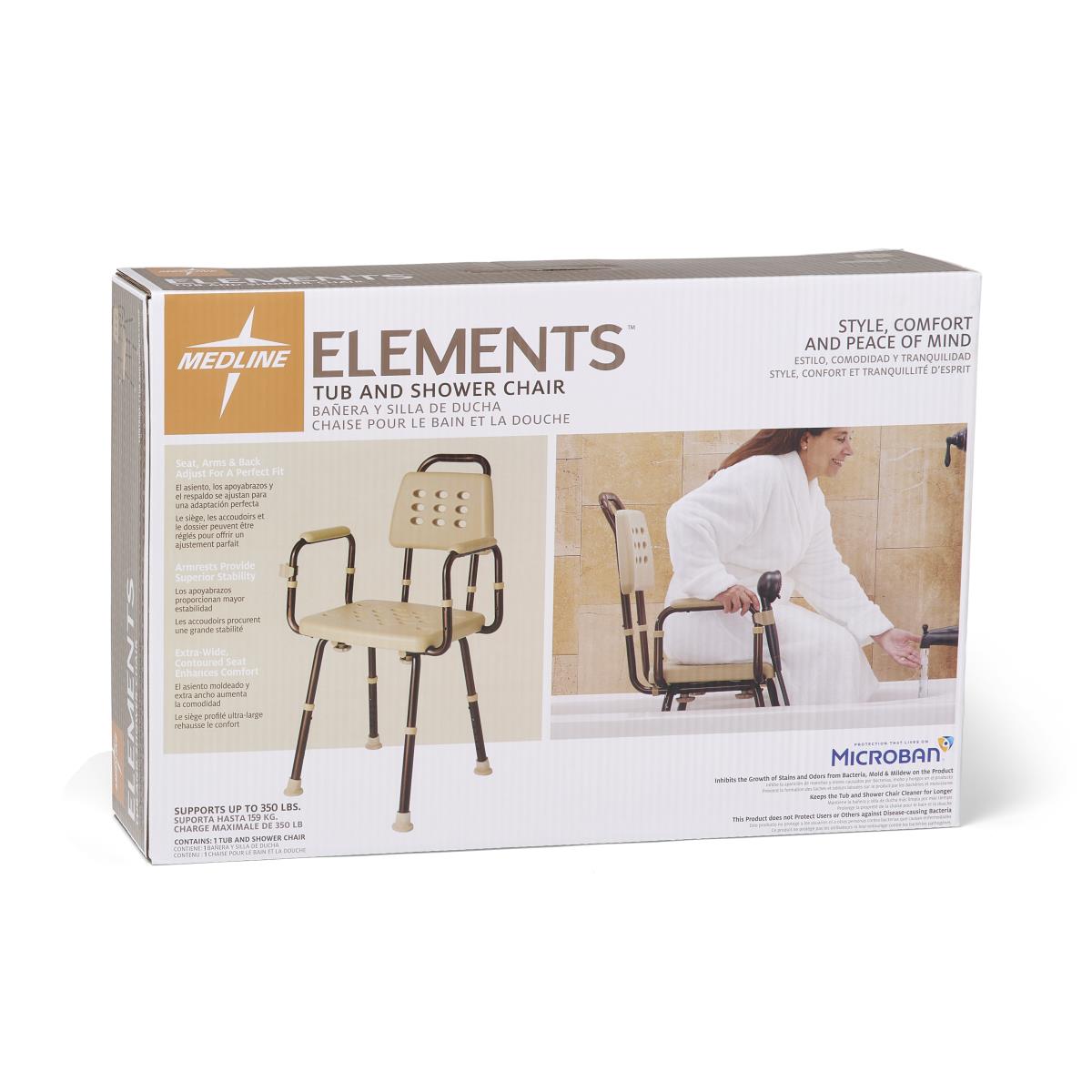 ELEMENTS Shower Chair with Microban Affinity Home Medical