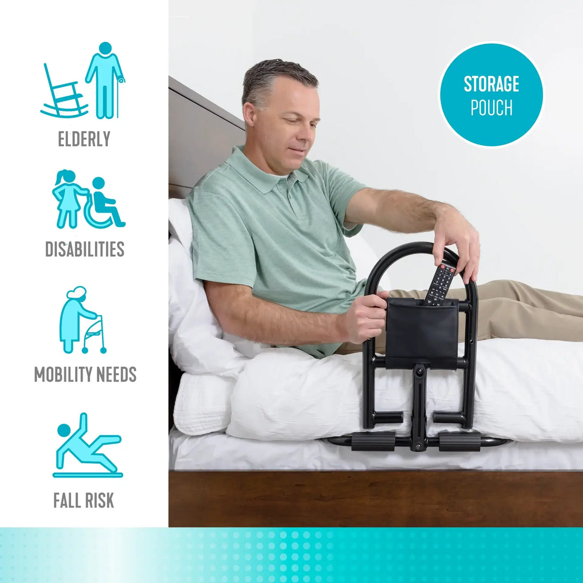Bed Box Handle Prime Bed Handle by Stander Adjustable Bed Assist Handle