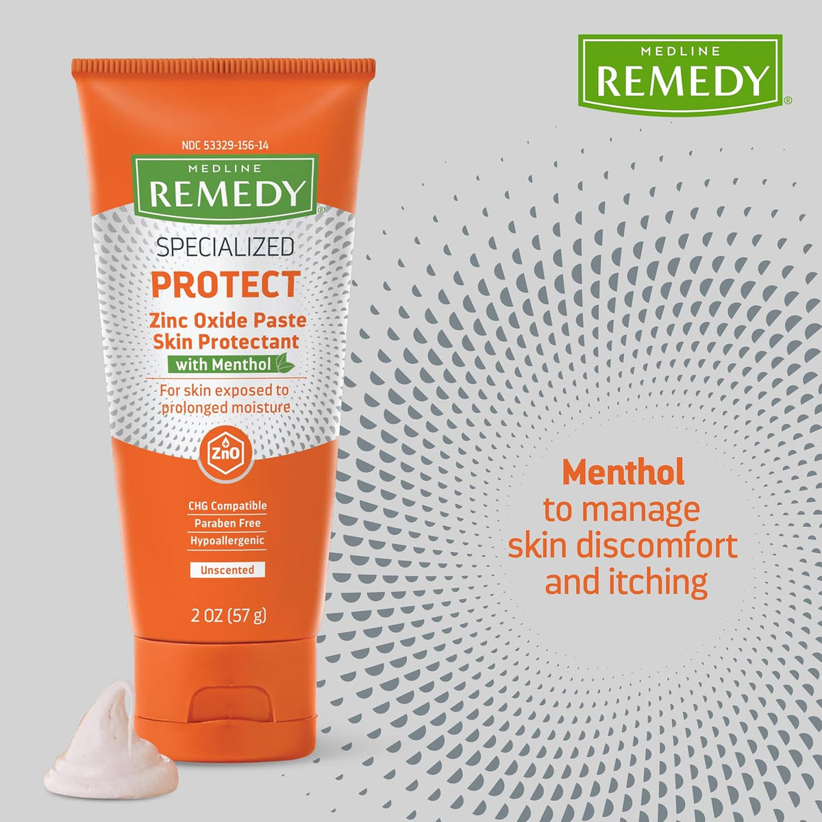 Remedy Calazime Protectant Paste in an orange 2 oz squeeze tube with white zinc oxide paste shown beside it