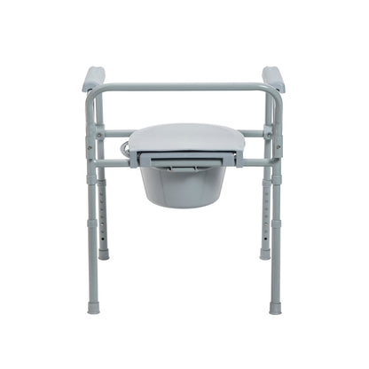 Folding Bedside Commode with Bucket and Splash Guard