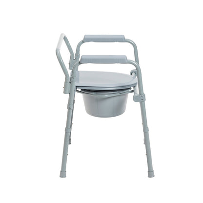 Folding Bedside Commode with Bucket and Splash Guard