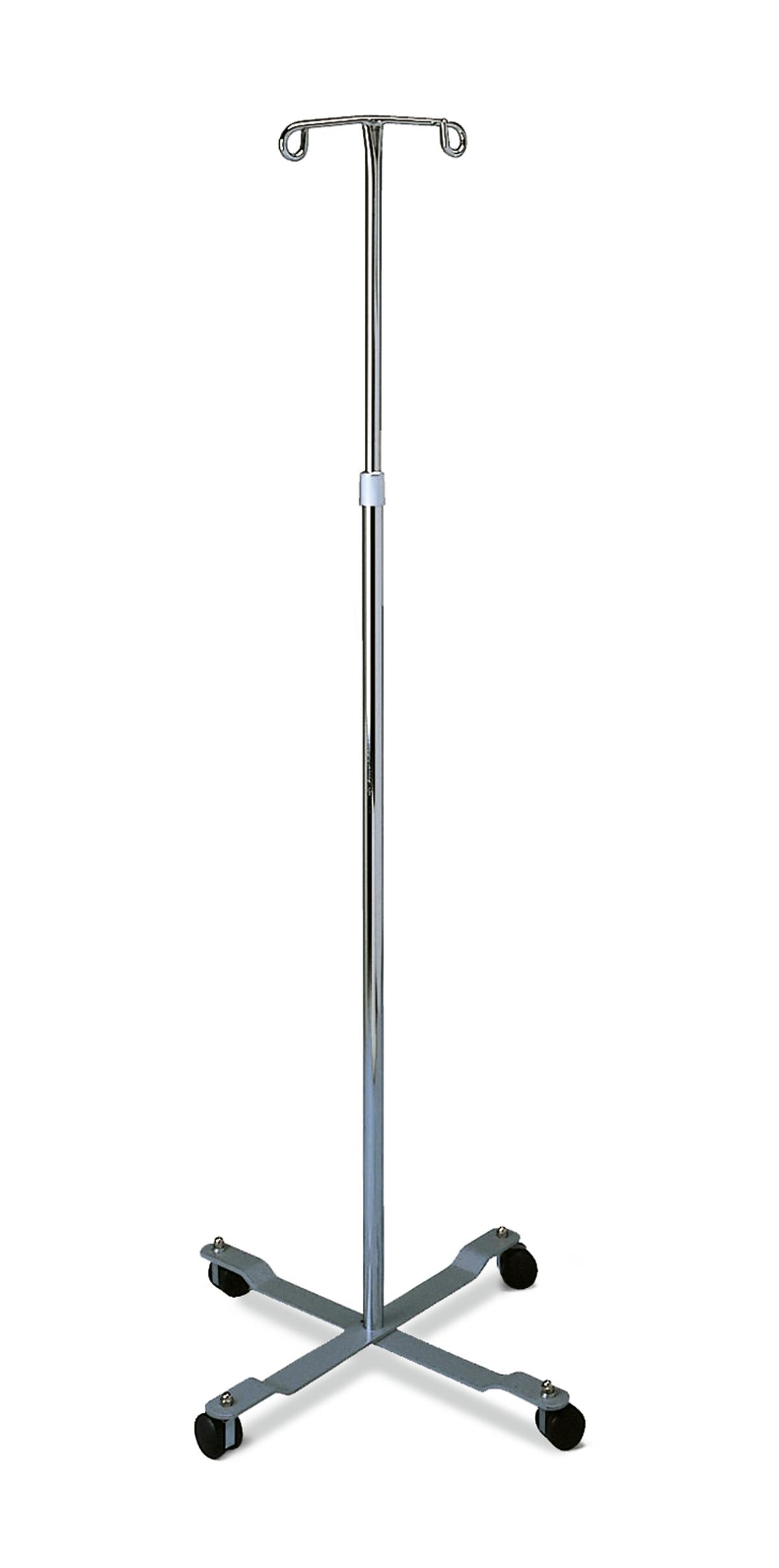 IV Pole w/ 2 hooks and 4 legs