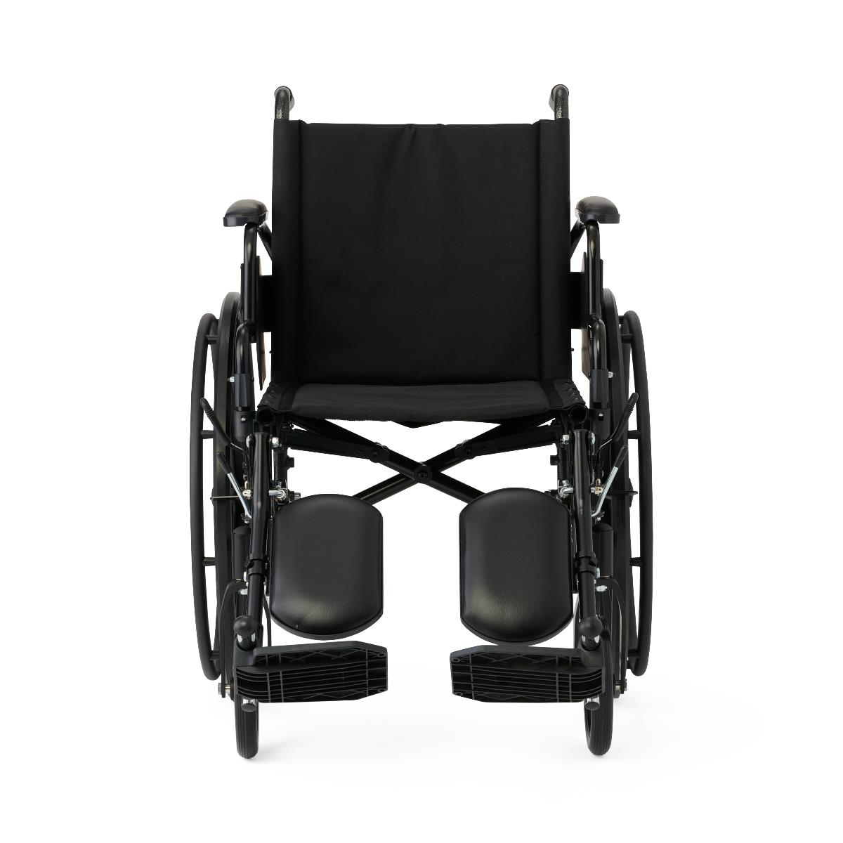 K4 Basic Wheelchair w/ Swing Back Desk Length Arms and Elevating Legrests (18in black)