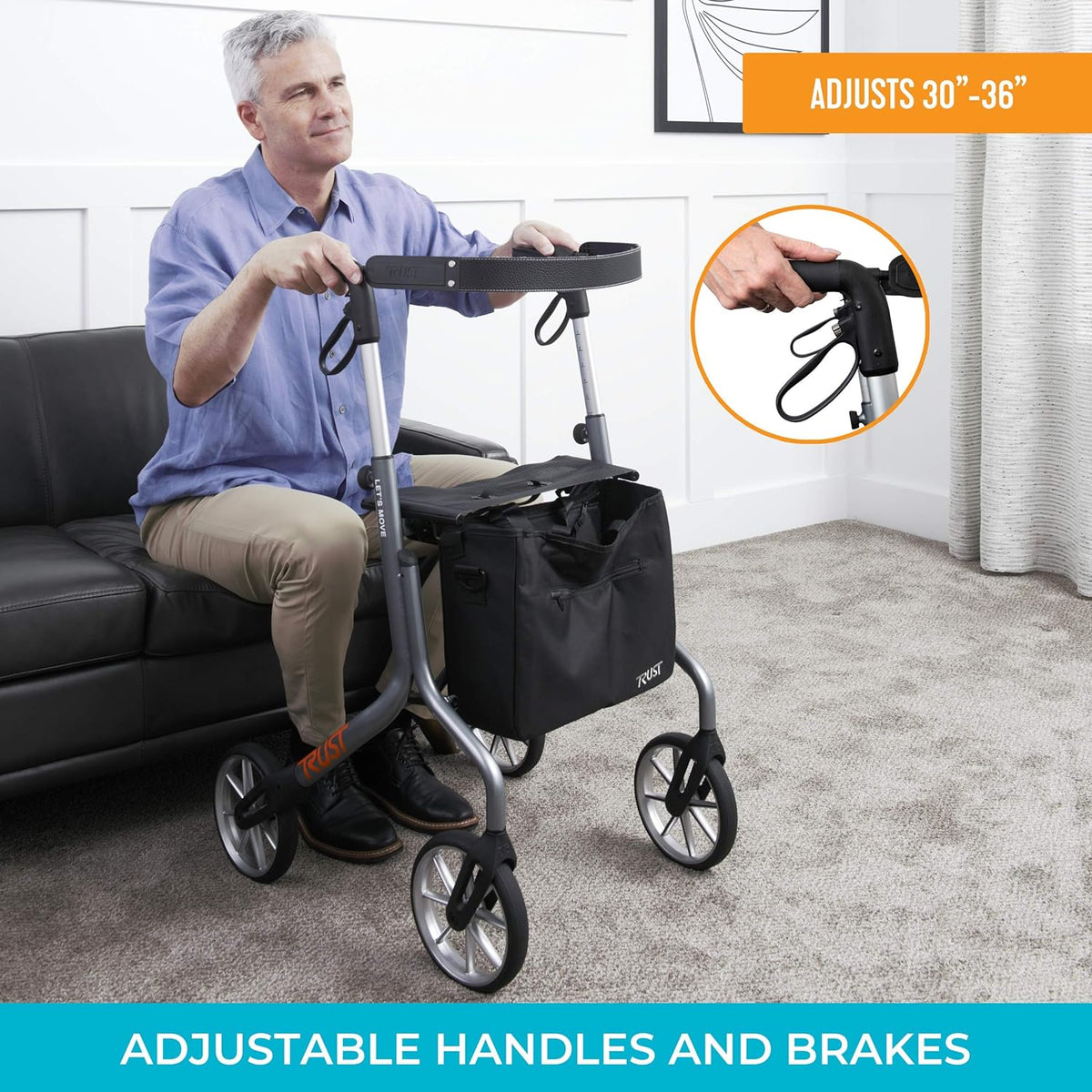 Quick Move Rollater Rollator | Ultra-Light | Ergonomic Design