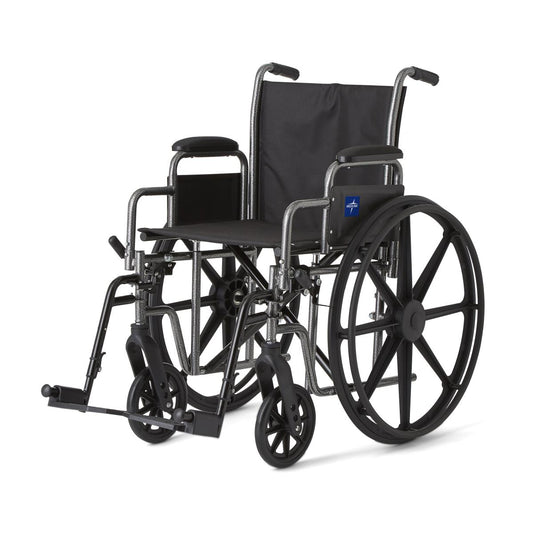 K1 Basic 18" Wheelchair w/Permanent Arms