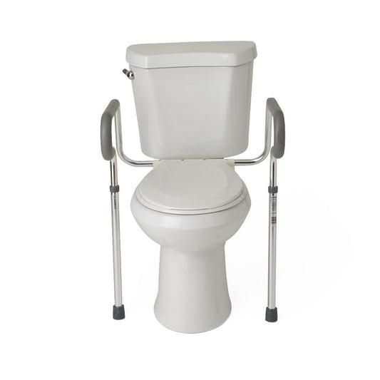 Toilet seat frame w/ Adjustable rails