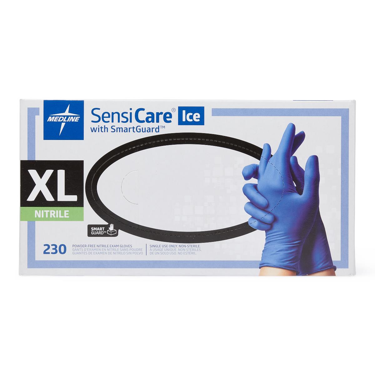 SensiCare Ice Blue Powder-Free Nitrile Exam Gloves