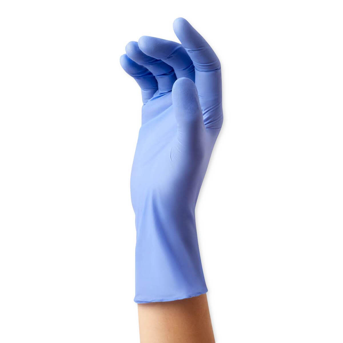 Medline SensiCare Ice Blue Nitrile Exam Gloves