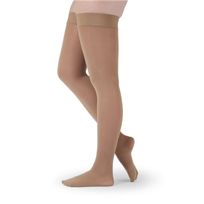 Medi Assure 20-30mmHg Closed Toe Thigh Length W/Beaded Silicone Top Band