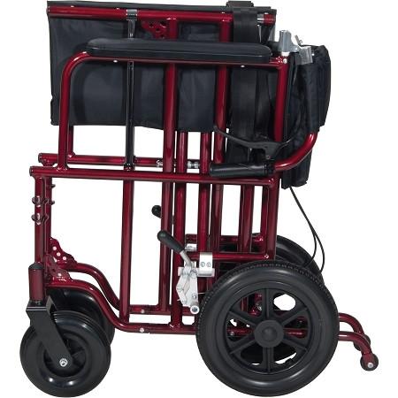 Bariatric Heavy Duty Transport Chair Red