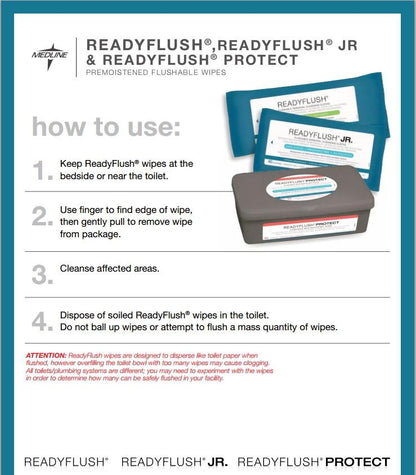 ReadyFlush Scented Wipes, 9"x13"  60/tub (case of 9 tubs)