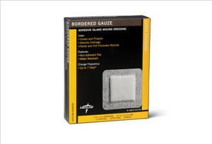 Bordered Gauze, 6x6in w/ a 4.25x4" pad (Box of 15)
