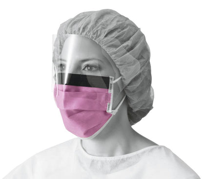 Surgical Face Mask Level 3, Fluid Resistant w/ Shield w/ Earloops - Box of 25