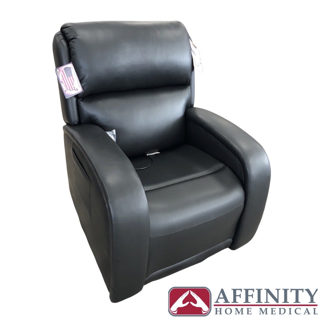 Ez Sleeper PR-761 Maxicomfort with Twilight- Luxury lift chair- Black Onyx Brisa
