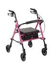 Breast Cancer Awareness Adjustable Height Pink Rollator